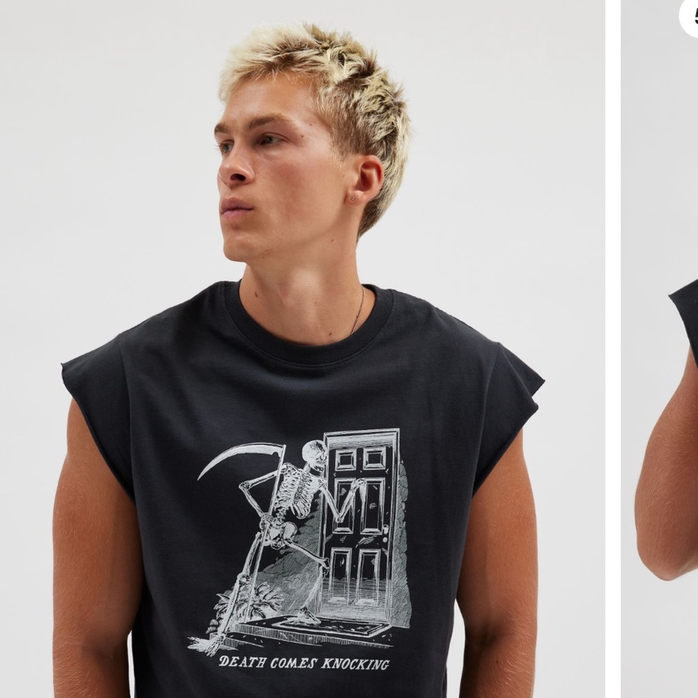 BDG Grayson Graphic Cut-Off Tank Top